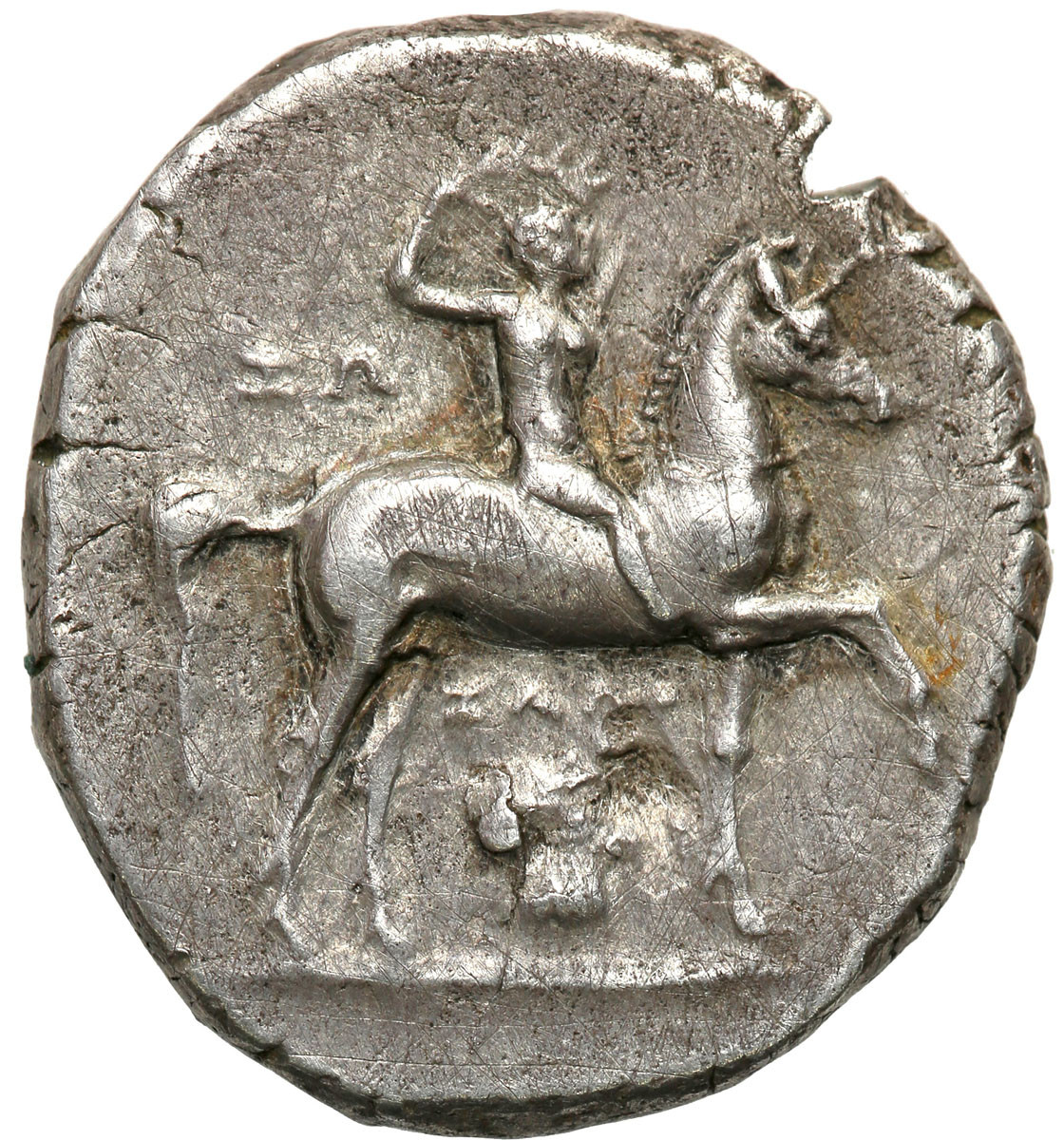 Grecja, Kalabria Tarent, Strateg Pyrrhus  Didrachma ok 280 - 272 r. p. n. e